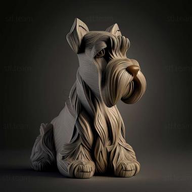 3D model Zwergschnauzer dog (STL)